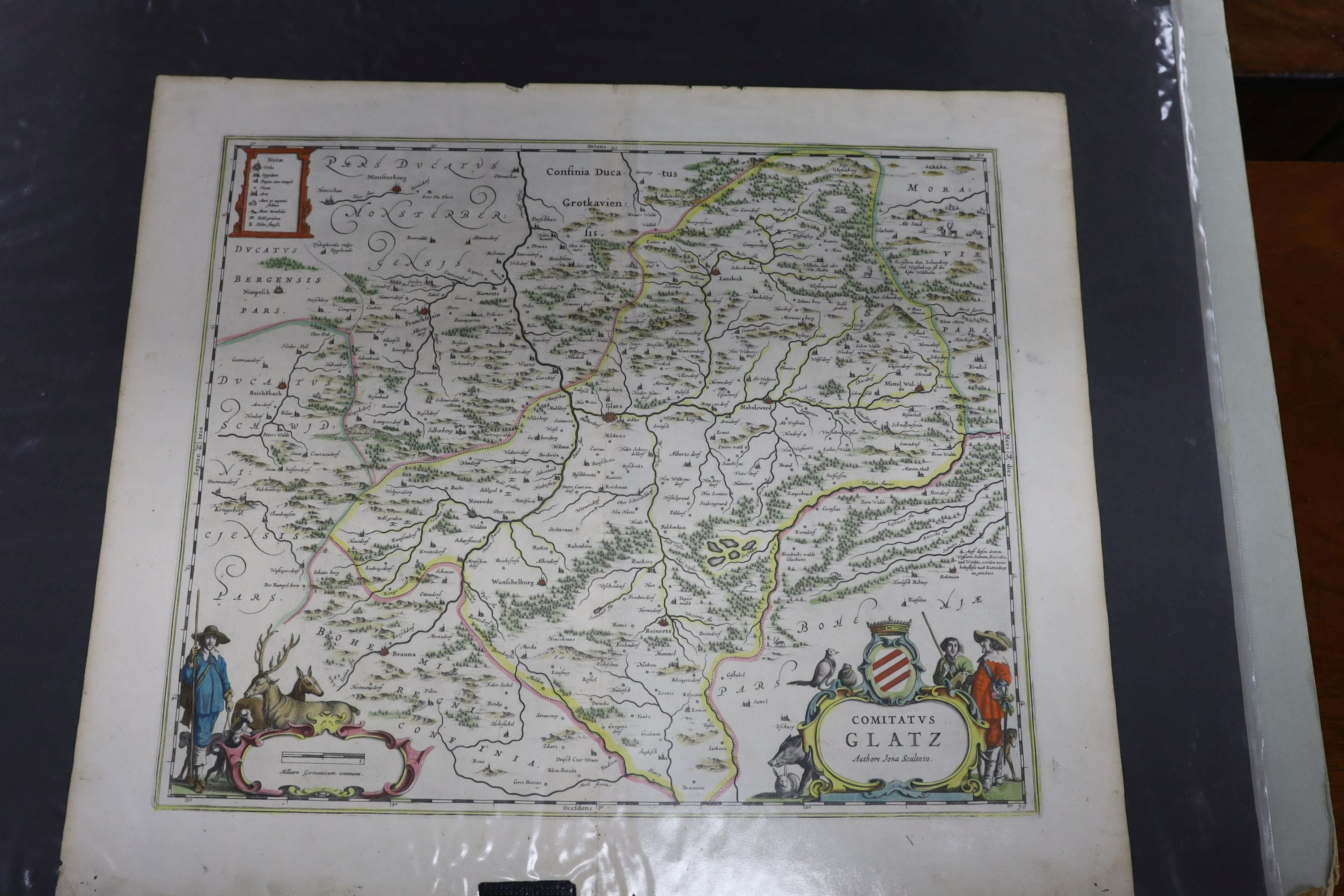 A porfolio of 18th and 19th century European maps and other engravings